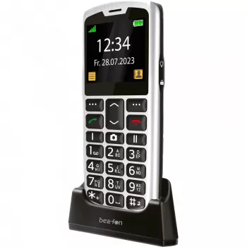 Bea-fon SL260 LTE Silver Line κινητό τηλέφωνο 4G με πλήκτρα, 2,2 ίντσες, 176 x 220, microSD, ασημί/μαύρο