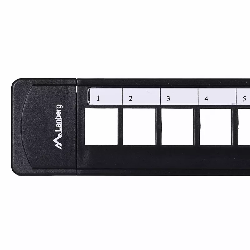 Patch panel 1U LANBERG PPKS-1124-B, 24 θύρες, 1U, ABS, μαύρο, 482,6×44,5×154 mm