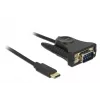 Delock 62964 Προσαρμογέας USB-C σε σειριακό DB9 RS-232, 1,8 m, μαύρο