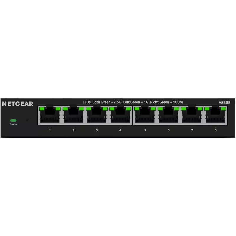 NETGEAR MS308 unmanaged 2.5G Ethernet (100/1000/2500) μαύρο
