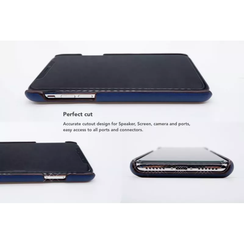 Θήκη πλάτης με υποδοχή καρτών VixFox για iPhone 7/8 Plus – navy blue, προστατευτική θήκη πλάτης με θήκη καρτών