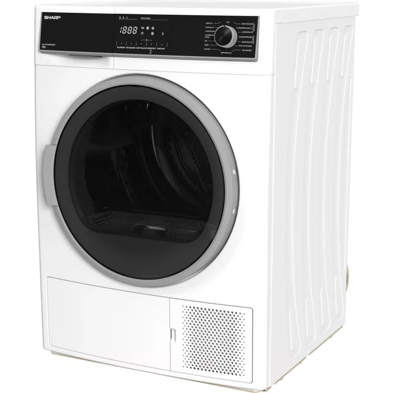 Sharp KD-HHH8S8GW3-DE Στεγνωτήριο ρούχων ελεύθερο μπροστινής φόρτωσης 8 kg λευκό