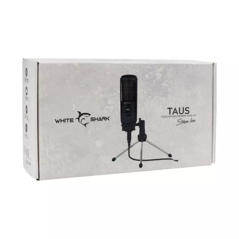 White Shark TAUS Μικρόφωνο Μαύρο Studio