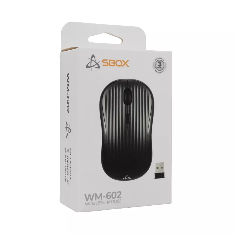 Ποντίκι SBOX WM-602 μαύρο ασύρματη διασύνδεση
