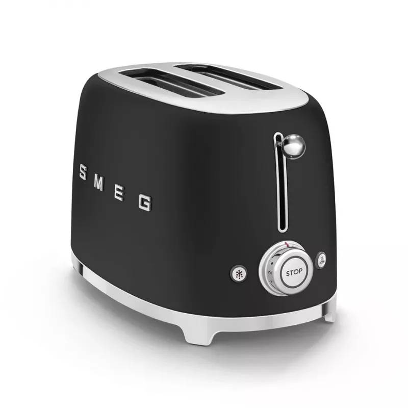 Τοστιέρα Smeg 50's Style TSF01BLMEU 2 φέτες μαύρο ανοξείδωτο ατσάλι