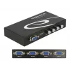 DeLock Διακόπτης VGA 4 Port χειροκίνητος αμφίδρομος - Διακόπτης οθόνης - 4 x VGA - Desktop (87635)