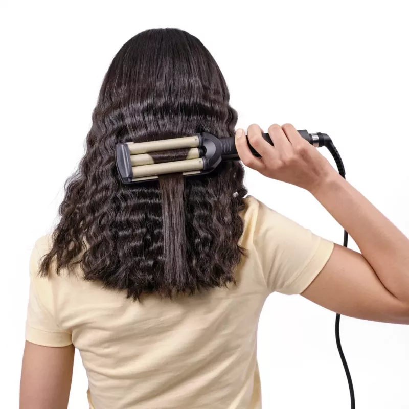 BaByliss C260E EasyWaves Σίδερο Texturier Μαύρο, Ασημί 70,9 (1,8 m)