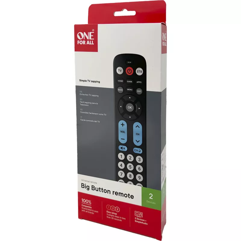 One for All Big Button Remote Universal τηλεχειριστήριο URC6821