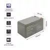 Qoltec 53076 μπαταρία AGM | 12V | 7Ah | ασφαλείας