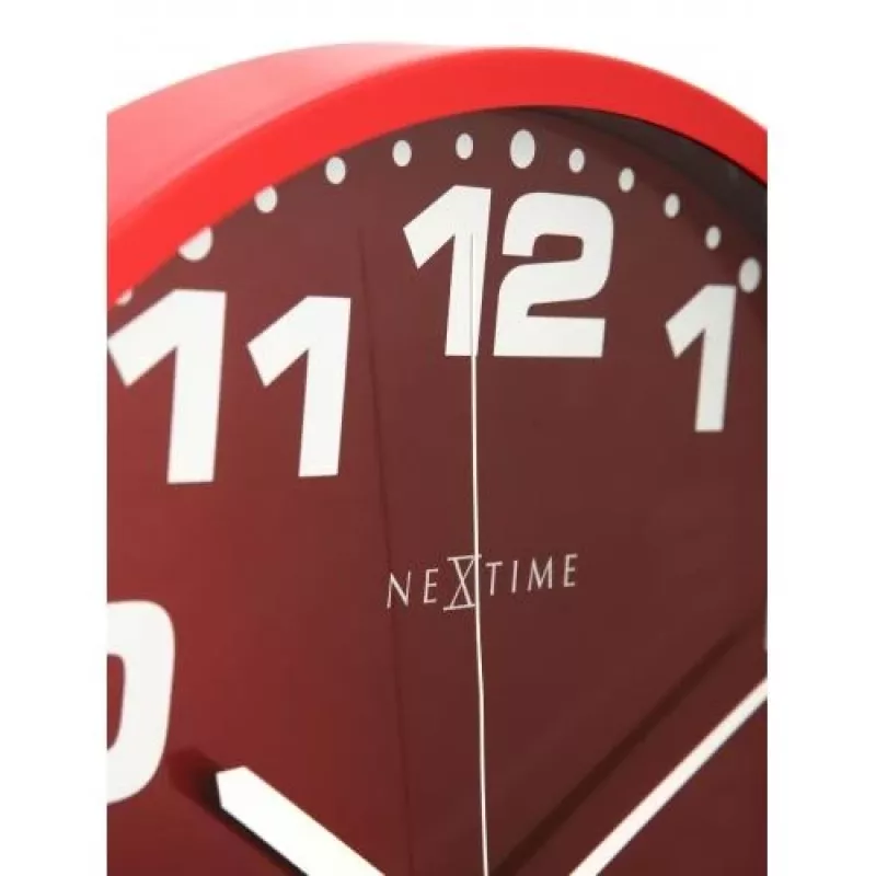 NeXtime Ρολόι 3053ro Dash Red, Ø35 cm, Επιτοίχιο, Κόκκινο/Ασημί