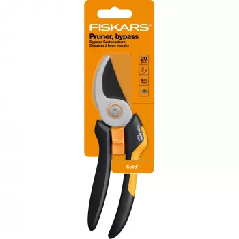 Fiskars Solid M P321 ψαλίδι κήπου Bypass μαύρο, πορτοκαλί