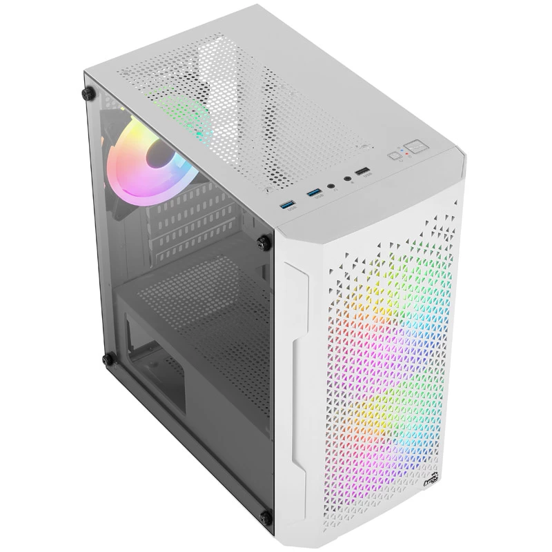 ATX AEROCOOL TRINITY MINI FRGB MICRO MINI TOWER ΚΟΥΤΙ ΜΕ ΓΥΑΛΙΝΟ ΠΛΑΪΝΙΚΟ (ΛΕΥΚΟ)