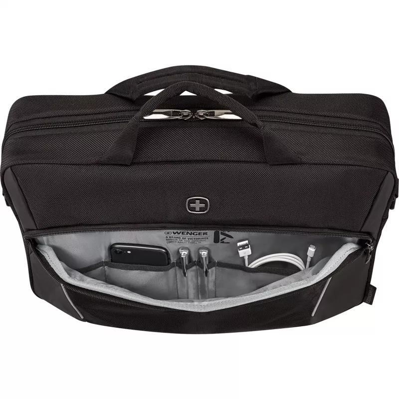 Θήκη laptop Wenger XE Compact Brief 16 με θήκη tablet, μαύρη