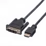 ROLINE καλώδιο αντάπτορα HDMI σε DVI-D (Single Link) - 1,5m - μαύρο (11.04.5516)