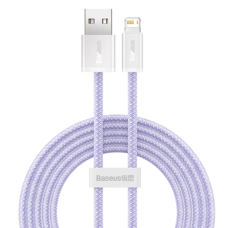 Καλώδιο Baseus Dynamic USB σε Lightning, 2,4 A, 2 m (μωβ)