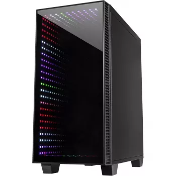 Κουτί INTER-TECH X-608 INFINITY MICRO, microATX, RGB, Μπροστινό και πλαϊνό τμήμα από σκληρυμένο γυαλί, χωρίς τροφοδοτικό