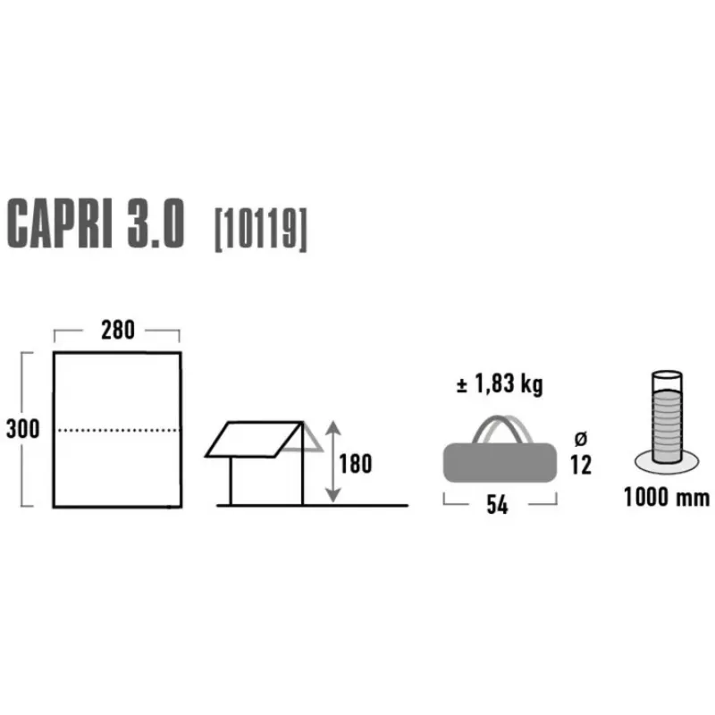 Τέντα σκίασης Capri 3.0, UV80 (Αλουμίνιο/Γκρι)
