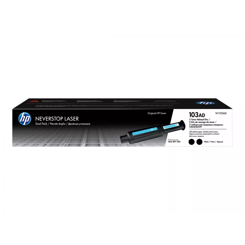 HP Original 103AD Neverstop Μαύρο Toner Refill Kit , Two Tonerkartusche Set