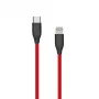 Καλώδιο σιλικόνης USB Type-C - Lightning, 1m (κόκκινο)
