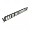 DeLOCK 19 ιντσών Keystone Patch Panel 16 Port 1U μαύρο