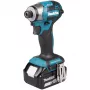 Makita DTD173RTJ επαναφορτιζόμενο κρουστικό κατσαβίδι, 3600 σ.α.λ., με μπαταρίες, φορτιστή και βαλίτσα, μπλε/μαύρο