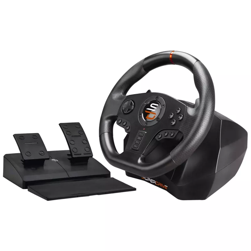 Subsonic SA5595-PC Χειριστήριο gaming Μαύρο USB Τιμόνι + πεντάλ