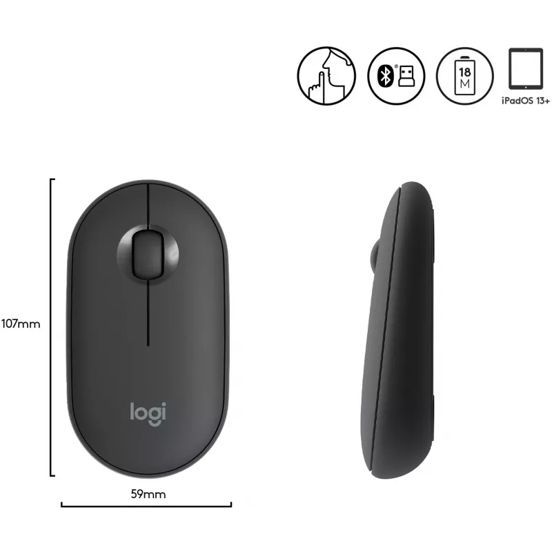 Ποντίκι USB Οπτικό Ασύρματο M350/GRAPHITE 910-005718 Logitech