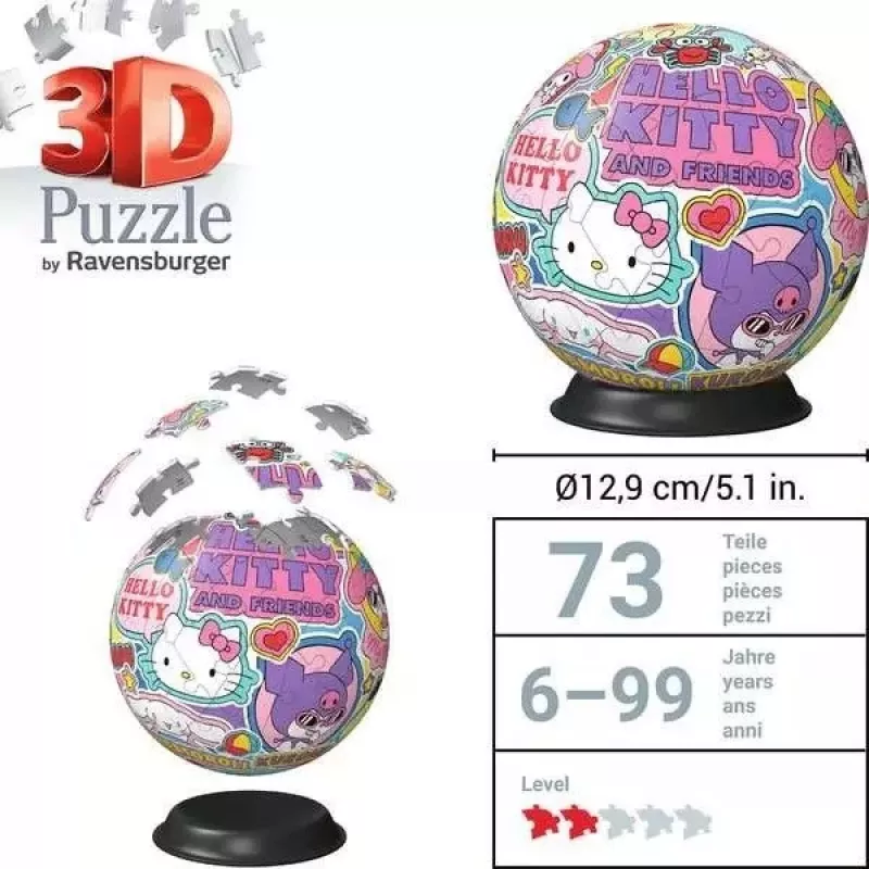 Παζλ Ravensburger Hello Kitty 72 τεμάχια Προτεινόμενη ηλικία 6 έως 99