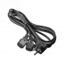 Akyga AK-PC-04A Καλώδιο Διανομής Ρεύματος CEE 7/7 σε 2x IEC C13, 1,8 m, Μαύρο