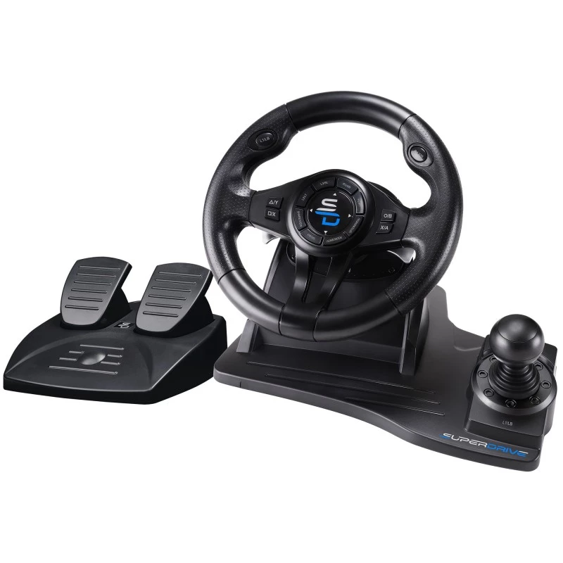 Subsonic SA5596-NG Χειριστήριο gaming Μαύρο USB τιμόνι πεντάλ 270°