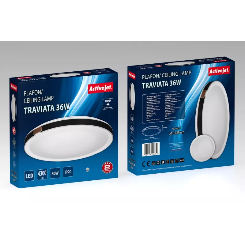 Activejet AJE-TRAVIATA LED φωτιστικό οροφής 36W