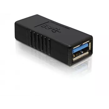 DELOCK προσαρμογέας USB 3.0-A USB-A σε USB-A μαύρο, μεταφορά δεδομένων USB 3.0