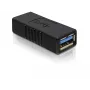 DELOCK προσαρμογέας USB 3.0-A USB-A σε USB-A μαύρο, μεταφορά δεδομένων USB 3.0
