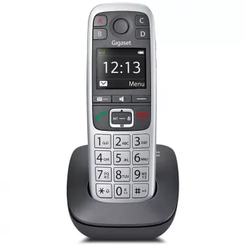 Gigaset E560 τηλέφωνο DECT τηλέφωνο ένδειξη αριθμού μαύρο, ασημί