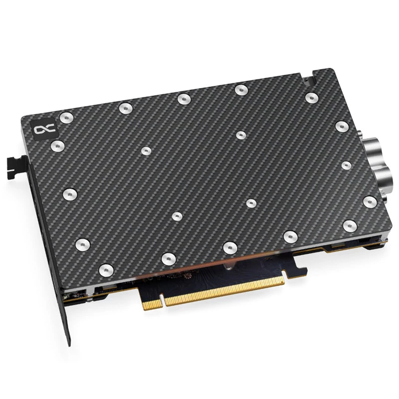 Water block + Backplate Aquatuning GmbH 13395 Αλουμίνιο Carbon Copper 1/4 ίντσες
