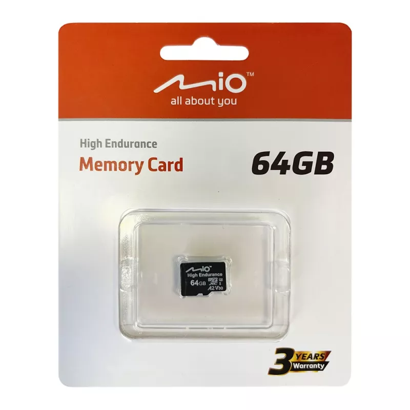 Κάρτα microSD MIO Flash Memory 64GB UHS-I High Endurance για συνεχή εγγραφή