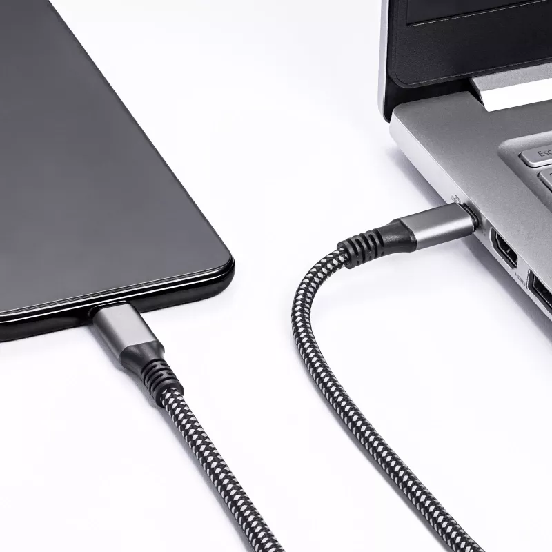 Καλώδιο Akyga AK-USB-34 USB-C σε USB-C Thunderbolt-3, 40 Gbit/s, 100 W, 1,5 m, μαύρο