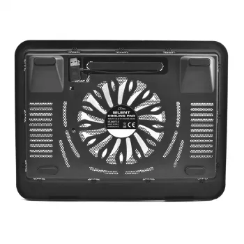Βάση ψύξης MEDIA-TECH MT2660 – Ψύκτρα laptop με τροφοδοσία USB, 1 ανεμιστήρας 13,5 cm, 20 CFM, 1000 U/min, 330×250×40 mm, 327 g, οπίσθιος φωτισμός