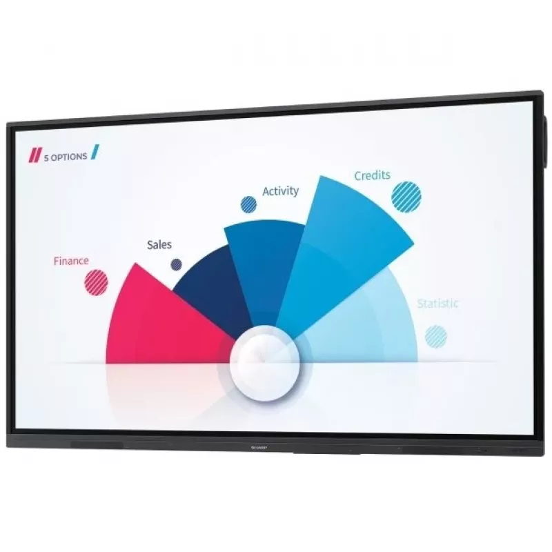 Sharp PN-L752B διαδραστικός πίνακας 190,5 cm (75 ίντσες) 3840 x 2160 pixel Οθόνη αφής Μαύρος