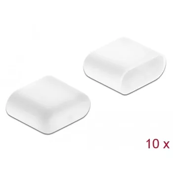 Καπάκια προστασίας από σκόνη DeLOCK βύσμα USB Type-C 10 τεμ. λευκό