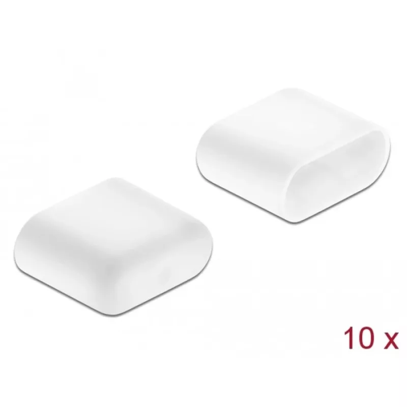 Καπάκια προστασίας από σκόνη DeLOCK βύσμα USB Type-C 10 τεμ. λευκό