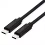Καλώδιο USB ROLINE USB4 Gen 2x2 0,8 m USB-C μαύρο 20 Gbit/s