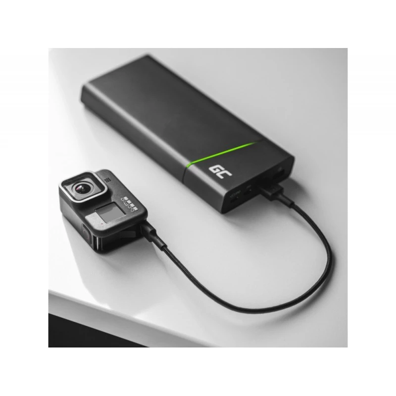 Καλώδιο USB Green Cell KABGC22 USB 2.0 1,2 m USB-A USB-C μαύρο