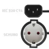 Τροφοδοτικό QOLTEC 53906 IEC 320 C14 σε SCHUKO 16A 250V