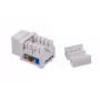 Μονάδα Keystone LANBERG KSU6-1090, Cat6 U/UTP επίπεδη, βύσμα RJ-45 αρσενικό σε υποδοχή LSA θηλυκή, AWG 22/26, 14.5×16.1 mm, λευκό