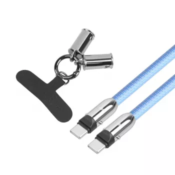 Καλώδιο 2in1 USB-C 1m μπλε