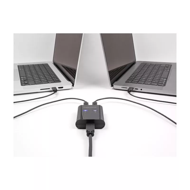 DeLOCK διακόπτης USB 2 PC σε 1 συσκευή 5 Gbps μαύρο