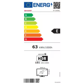 Sharp 55GR8265E 139,7 cm (55 ίντσες) 4K Ultra HD Smart TV Wi-Fi μαύρη