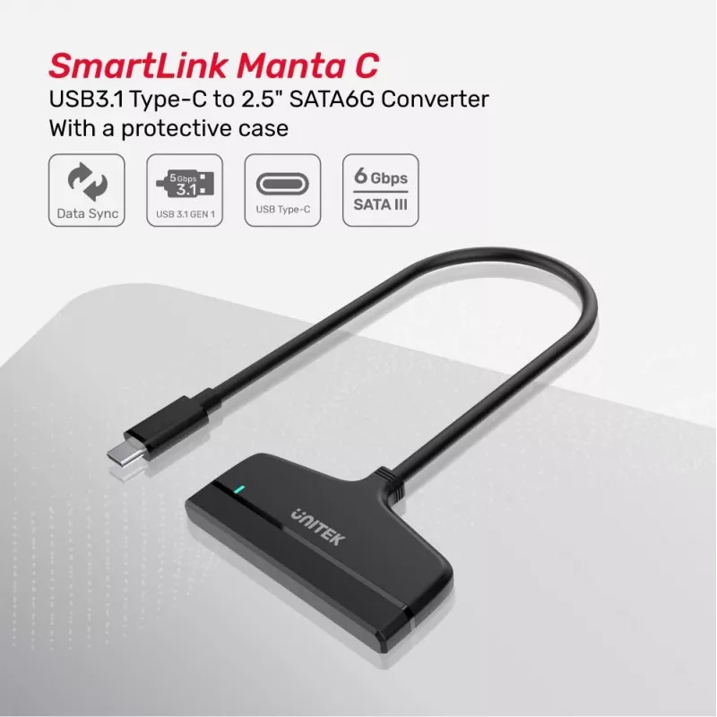 Dock laptop UNITEK Y-1096A USB Type-C μαύρο