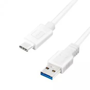 LogiLink Καλώδιο USB USB 3.2 Gen1 (USB 3.0 / USB 3.1 Gen1) USB-A αρσενικό, USB-C αρσενικό 0,50 m Λευκό CU0173